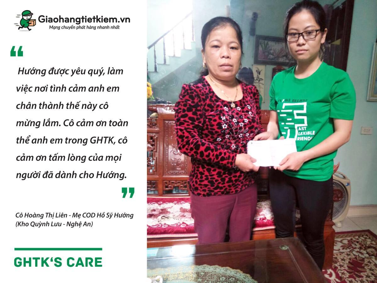 Quỹ GHTK's Care thăm hỏi gia đình và COD Hồ Sỹ Hướng khi COD không may gặp tai nạn