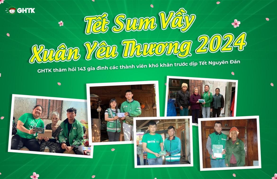 Hành trình tết sum vầy - xuân yêu thương 2024: GHTK thăm hỏi 143 gia đình các thành viên khó khăn trước dịp Tết Nguyên Đán