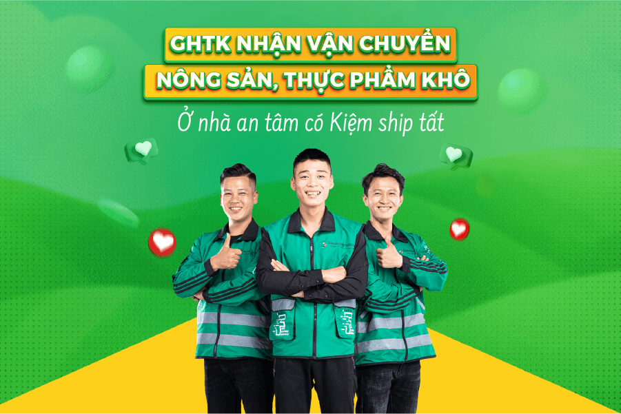 GHTK nhận vận chuyển các loại nông sản, thực phẩm khô