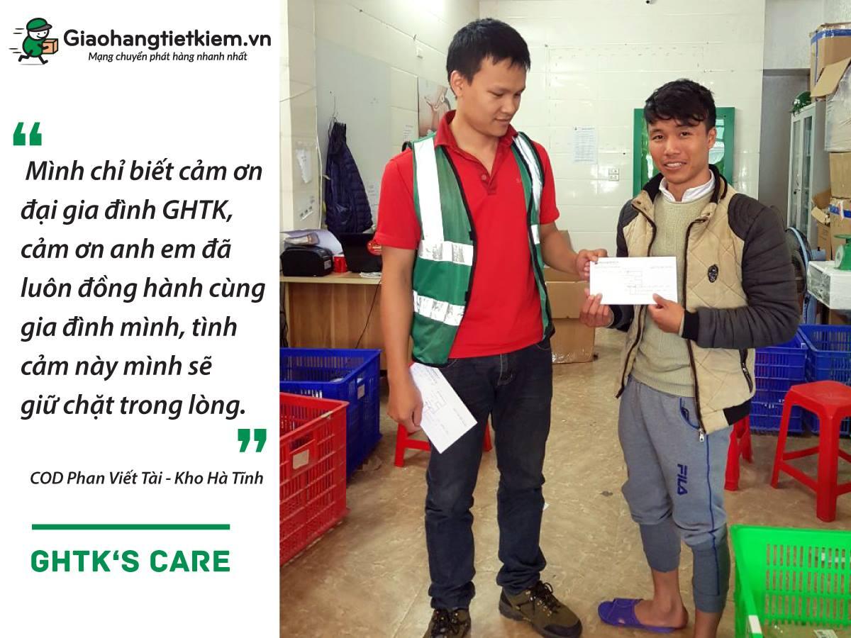 Quỹ GHTK's Care hỗ trợ COD Phan Viết Tài - Kho Hà Tĩnh không may mắc bệnh nặng