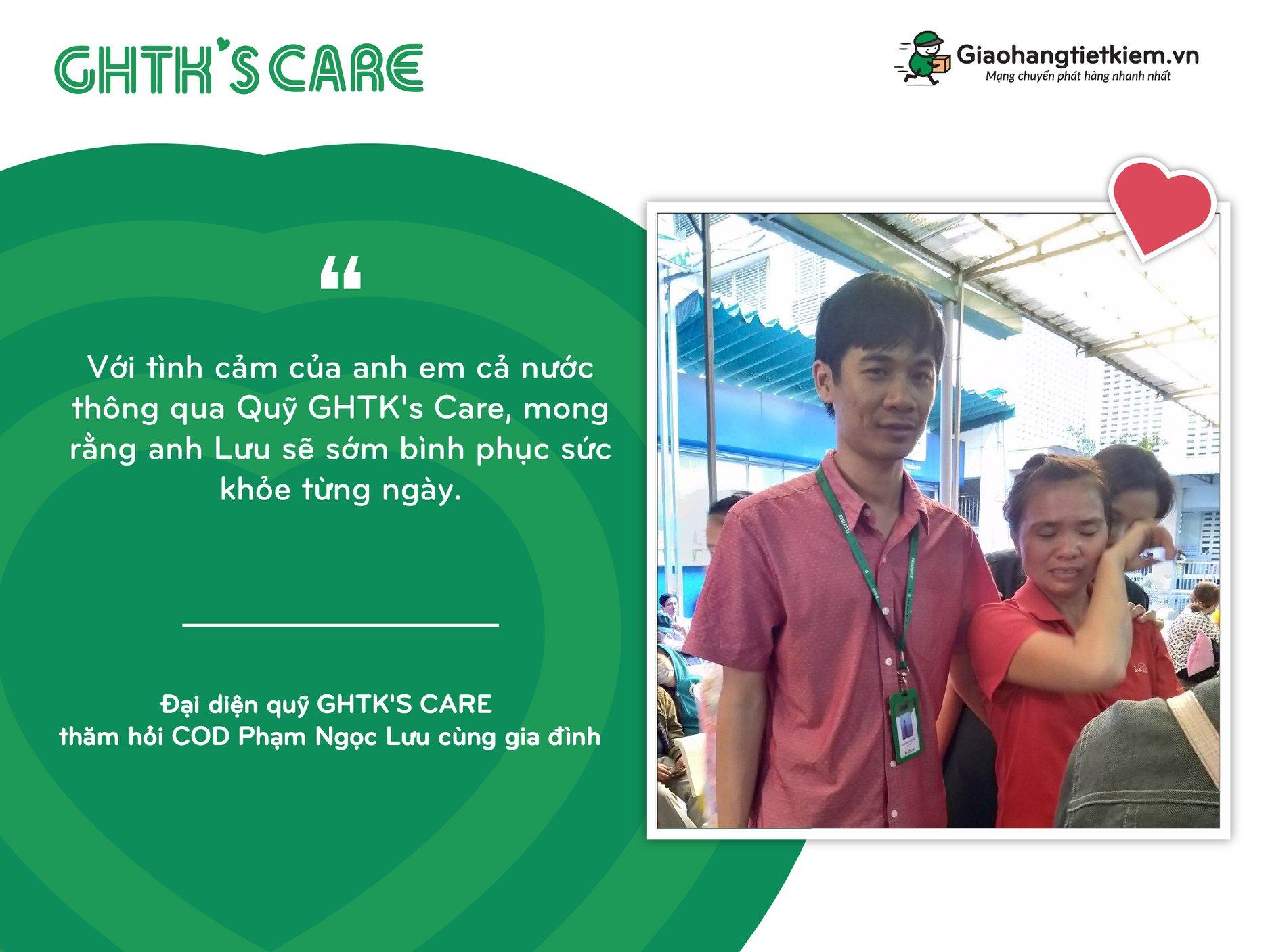 Quỹ GHTK Care | Nhanh chóng tới thăm hỏi anh Phạm Ngọc Lưu - COD kho Tân Bình