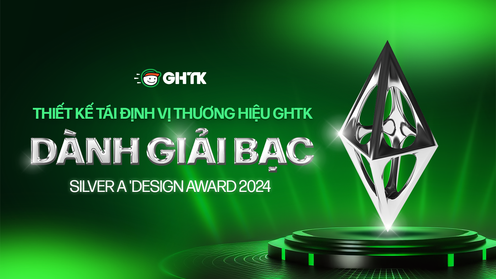 Thiết kế tái định vị thương hiệu GHTK dành giải BẠC tại cuộc thi A 'Design Award & Competition (ADAC)